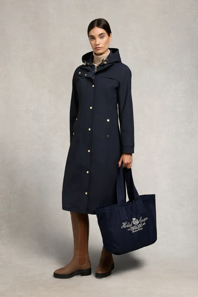 Holland Cooper Folgate Rain Coat in Ink Navy-7