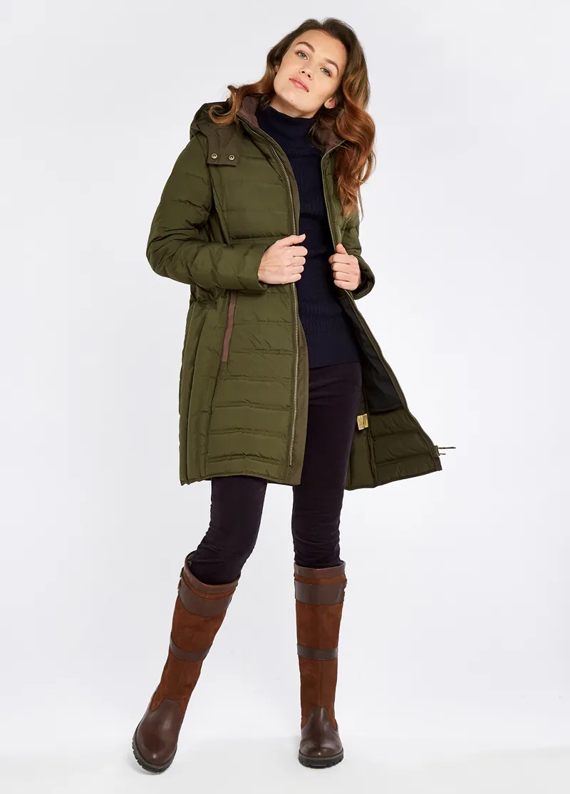 Dubarry Ballybrophy Quilted Jacket Olive-2