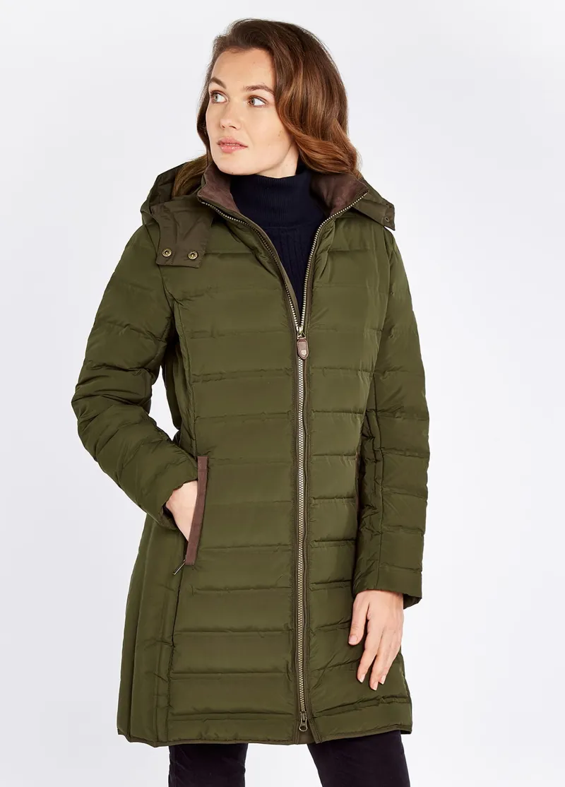 Dubarry Ballybrophy Quilted Jacket in Olive-2