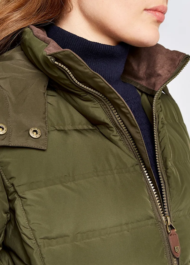 Dubarry Ballybrophy Quilted Jacket in Olive-3