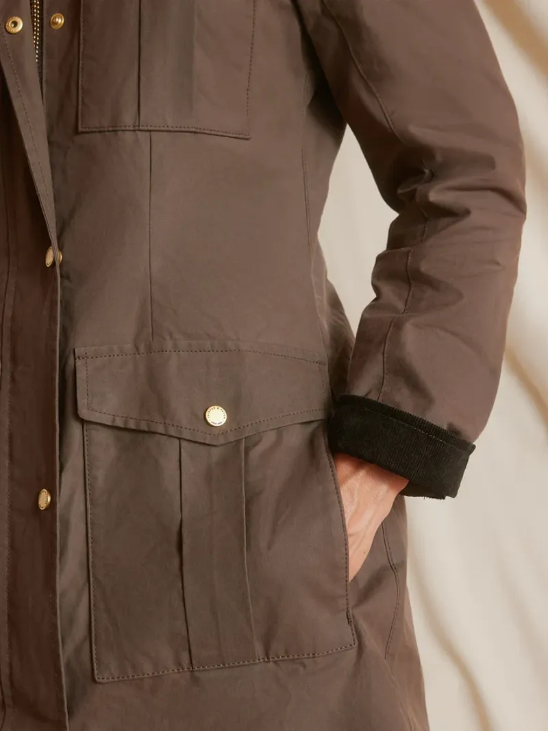 Fairfax and Favor The Violet Wax Coat Bracken-3