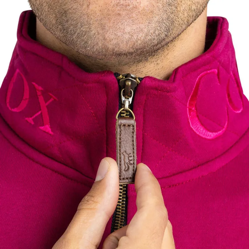 Cotswold Fox Tetbury Quarter Zip Raspberry-3