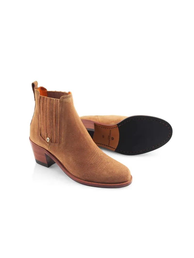 Fairfax and Favor Rockingham Ankle Boot Tan Suede-1