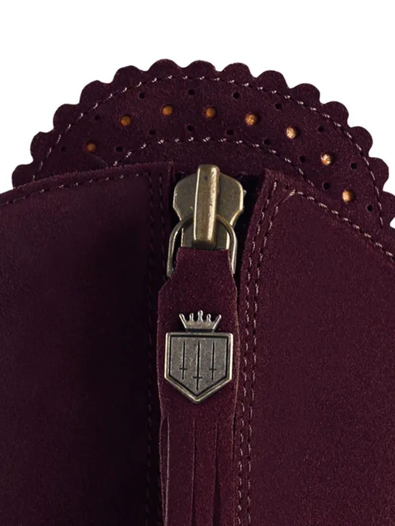 Fairfax and Favor Regina Flat Plum Suede-1