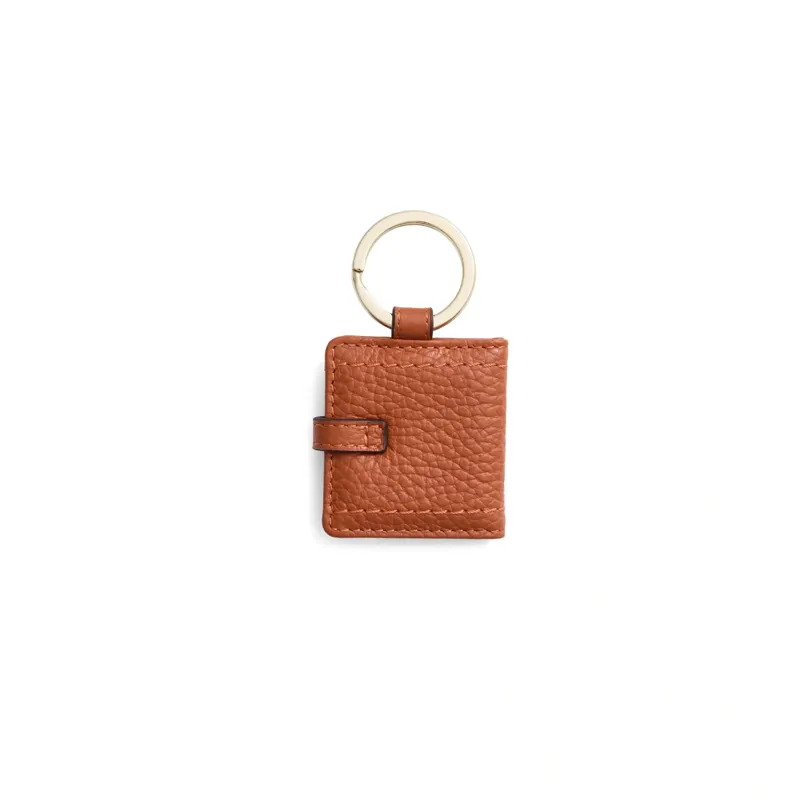 Fairfax and Favor Photo Holder Key Ring Leather in Orange-2