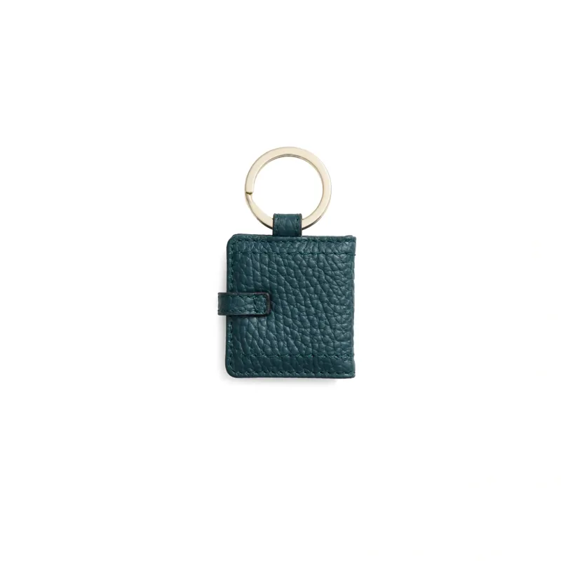 Fairfax and Favor Photo Holder Key Ring Leather in Teal-1
