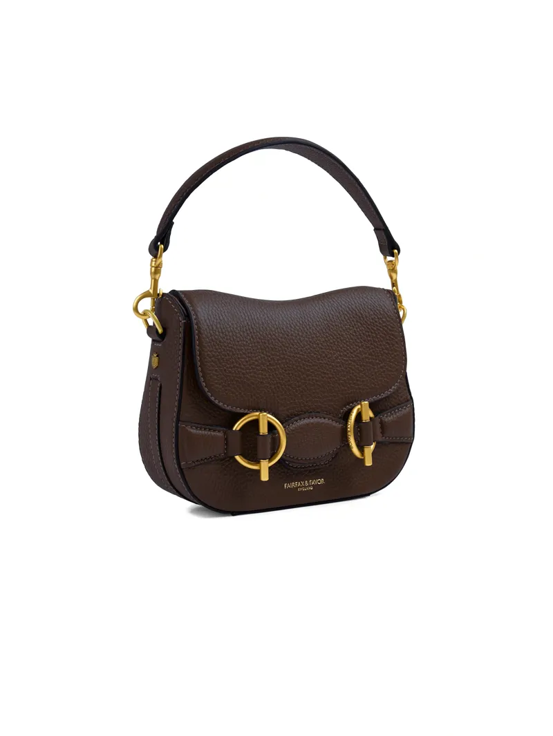 Fairfax and Favor Connie Top Handle Handbag in Mahogany Leather-1