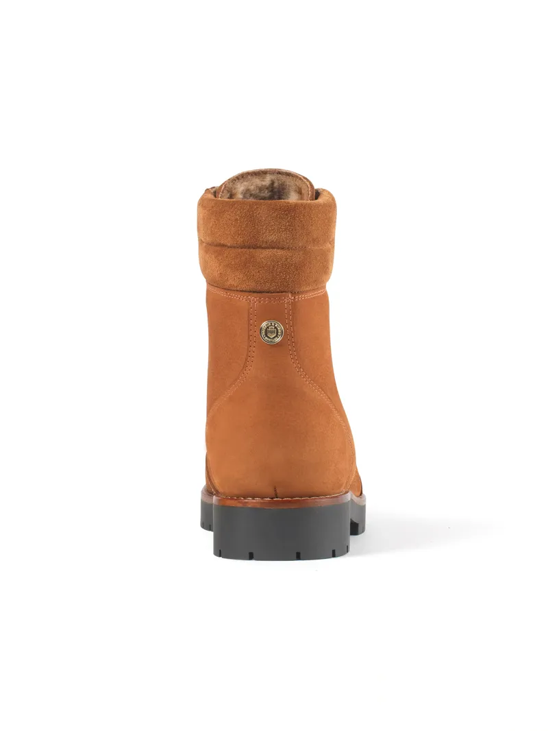 Fairfax and Favor Shearling Lined Galway Ankle Boot Cognac Nubuck-3