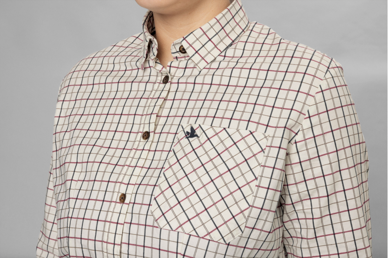 Seeland Kerry Shooting Shirt Cabernet/Blue Check-3