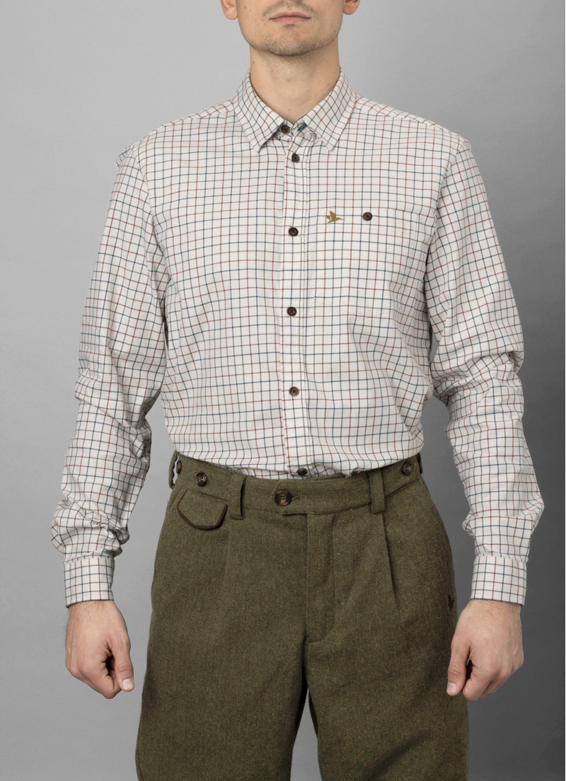 Seeland Oxford Shooting Shirt Grape Leaf/Terracotta Check-2