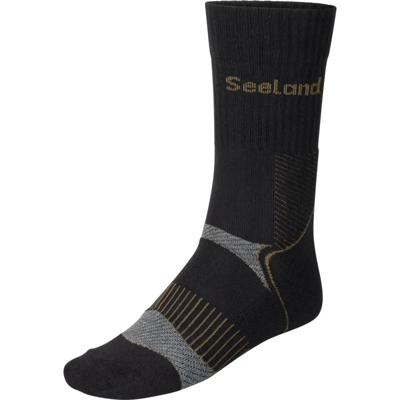 Seeland Field Coolmax Sock 2pk Pine Black/Dark Grey-3