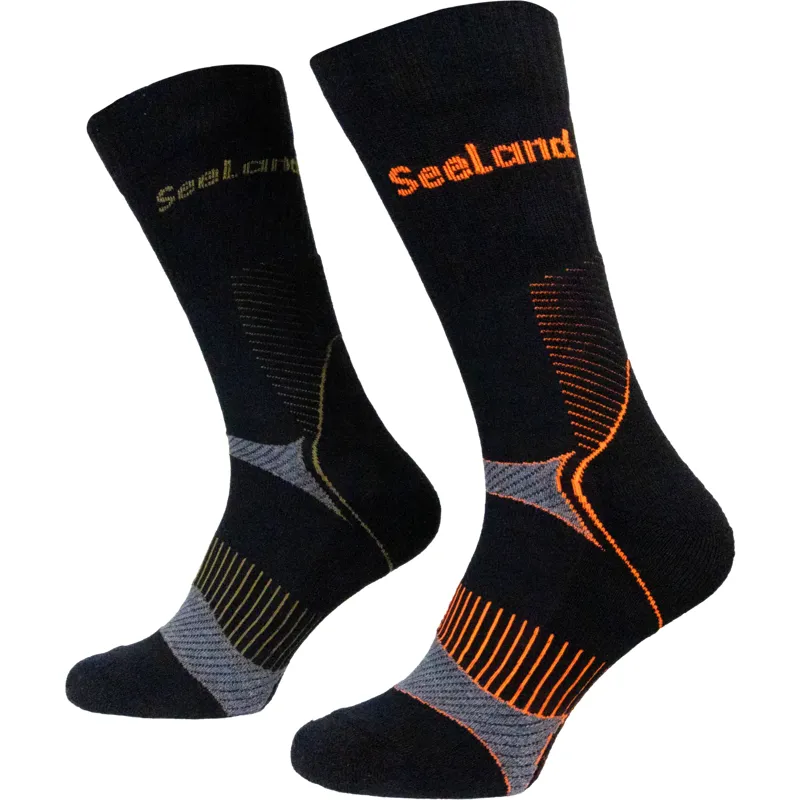 Seeland Field Coolmax Sock 2pk Pine Black/Dark Grey