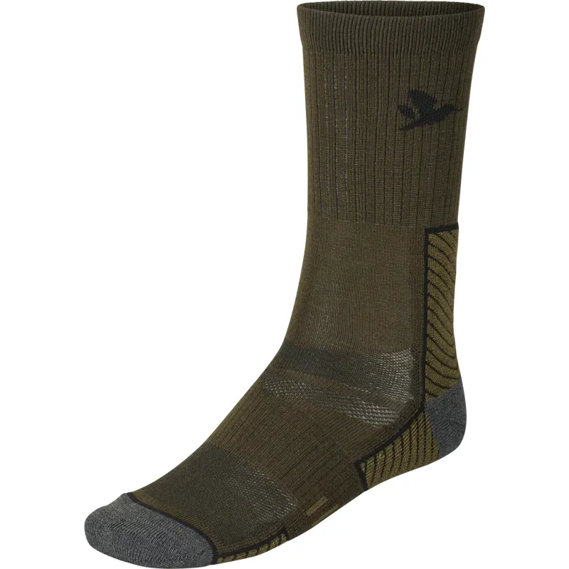 Seeland Field Merino Sock 2pk Pine Green/Military Olive-2
