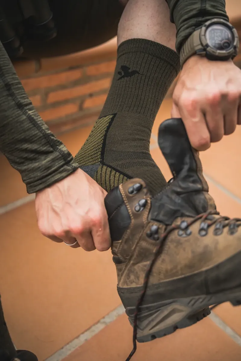 Seeland Field Merino Sock 2pk Pine Green/Military Olive-1