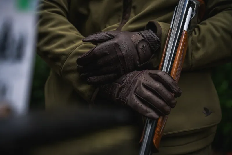 Seeland Mens Aim Shooting Gloves Chocolate Torte-2