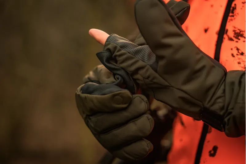 Seeland Trigger Fold-Back Gloves in Pine Green-2