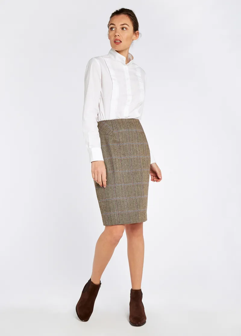Dubarry Fern Tweed Skirt Woodrose-1