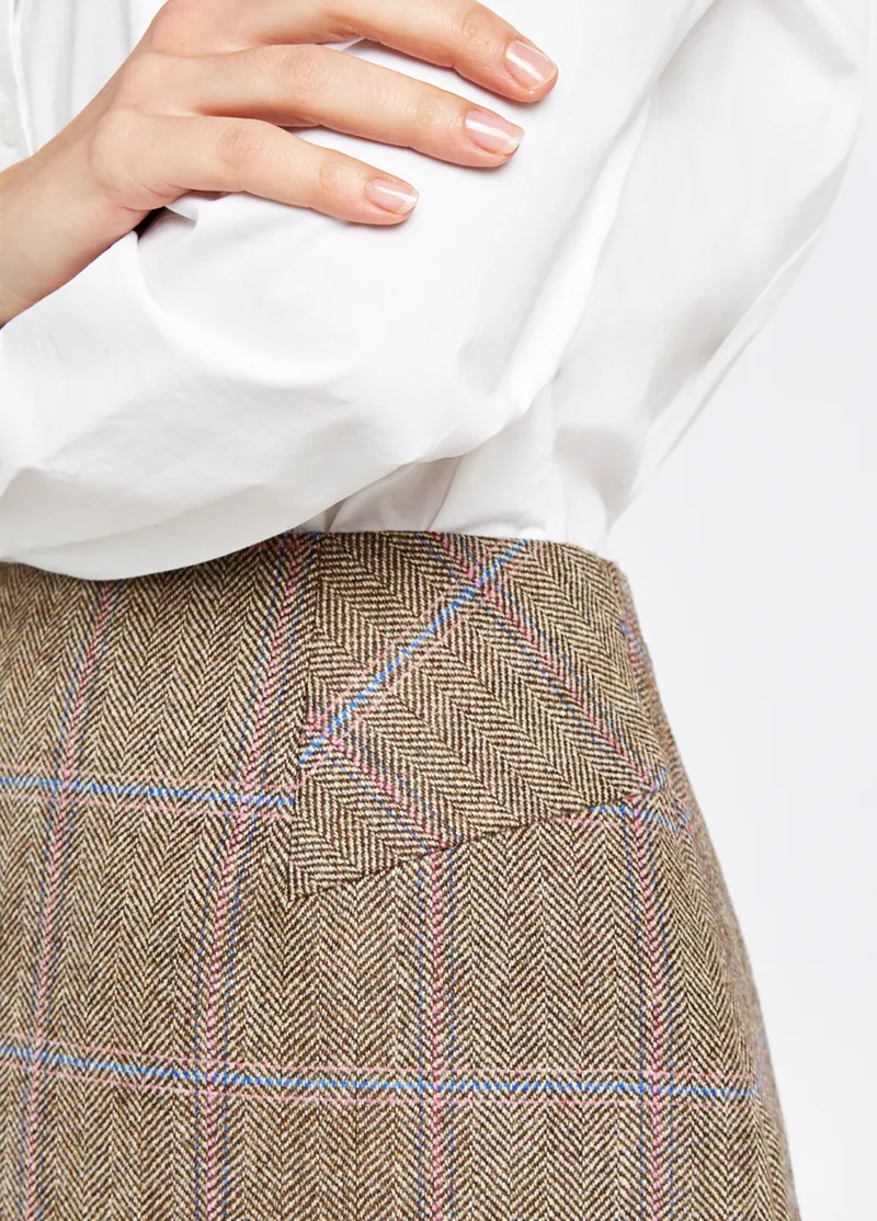 Dubarry Fern Tweed Skirt Woodrose-3