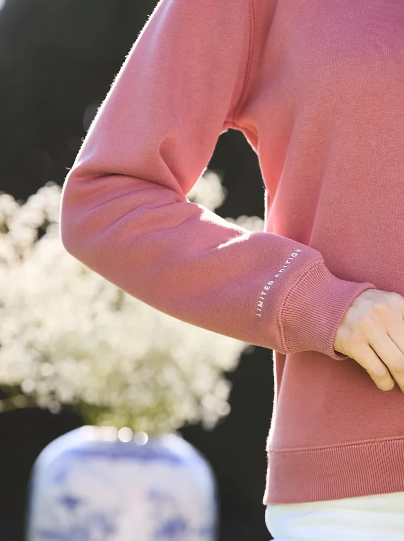 Beaumont and Bear Tuckenhay Limited Edition Unisex Quarter Zip Antique Rose-1