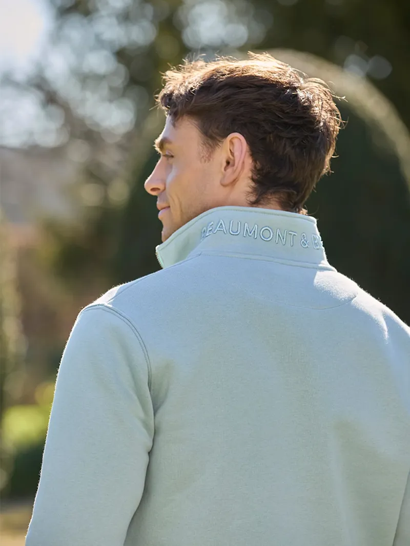 Beaumont and Bear Tuckenhay Limited Edition Unisex Quarter Zip Duck Egg-2