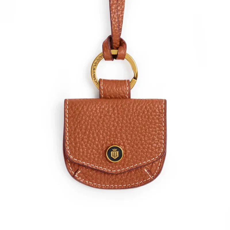 Fairfax and Favor Purse Bag Charm Leather in Orange-3