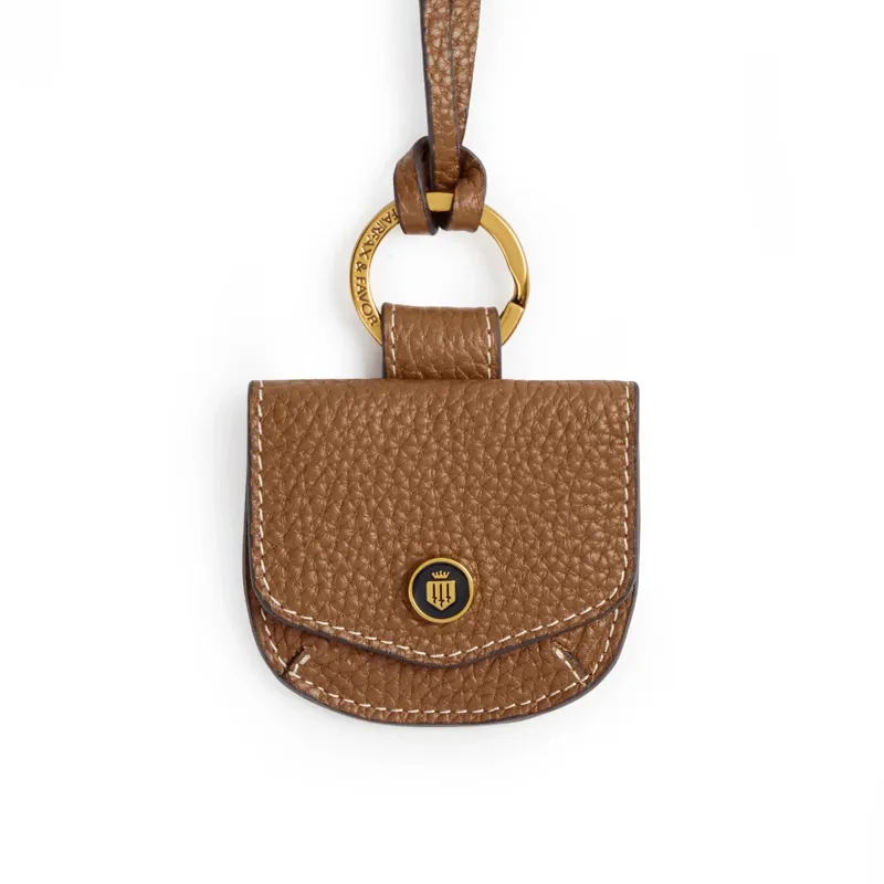 Fairfax and Favor Purse Bag Charm Leather in Tan-3