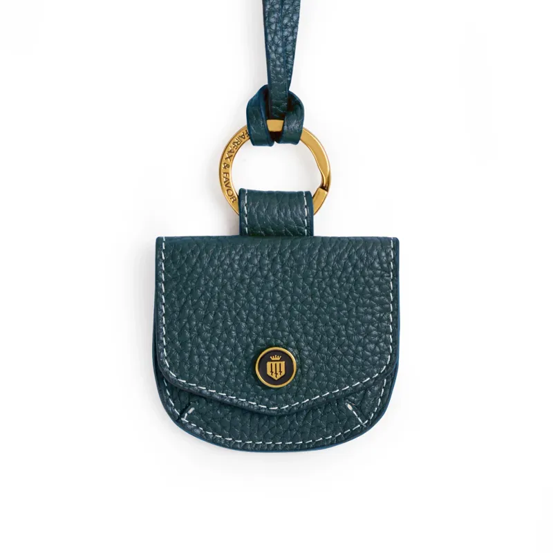 Fairfax and Favor Purse Bag Charm Leather in Teal-2