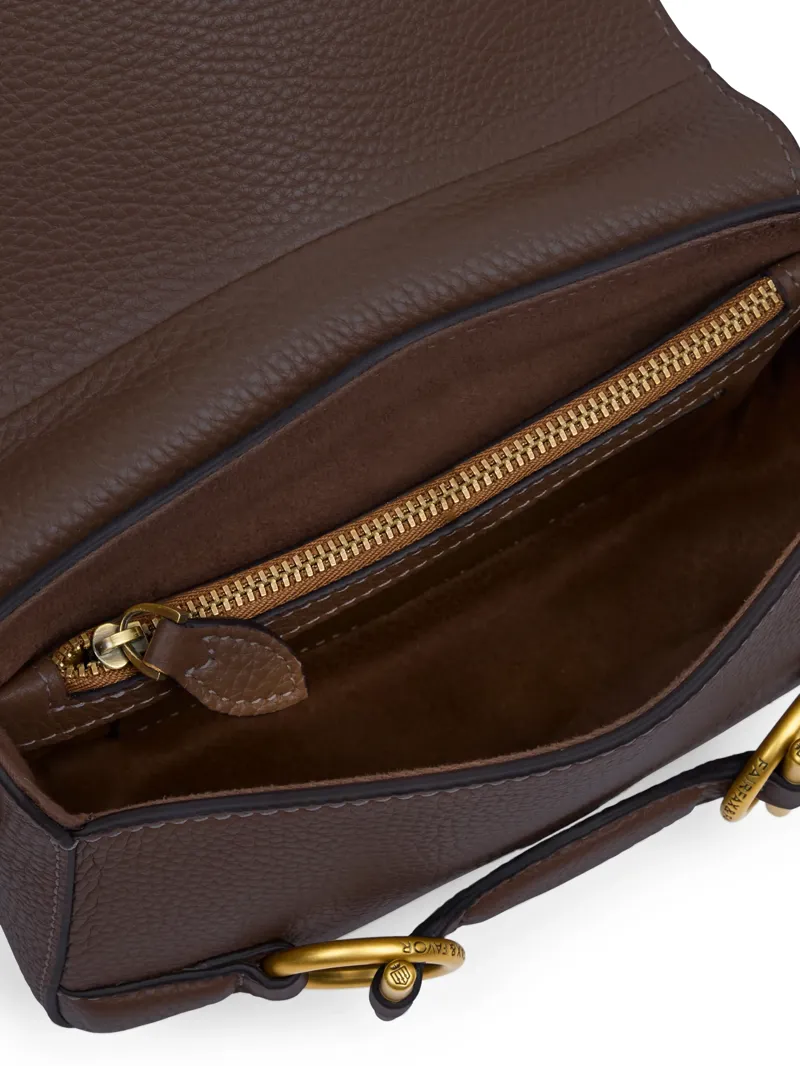 Fairfax and Favor Connie Top Handle Handbag in Mahogany Leather-3