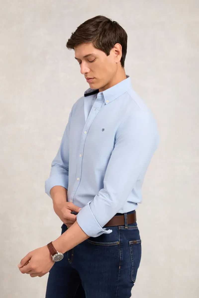 Holland Cooper Men's Classic Oxford Shirt Sky Blue-3