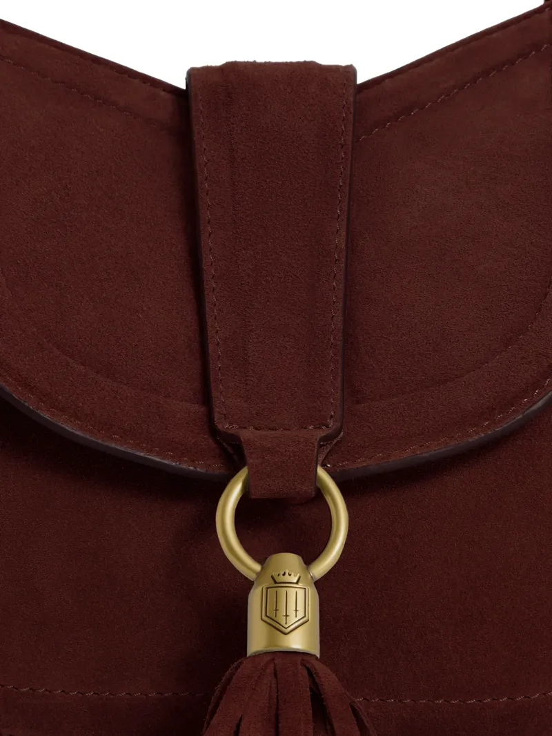 Fairfax and Favor Langham Messenger Bag in Port Suede-4