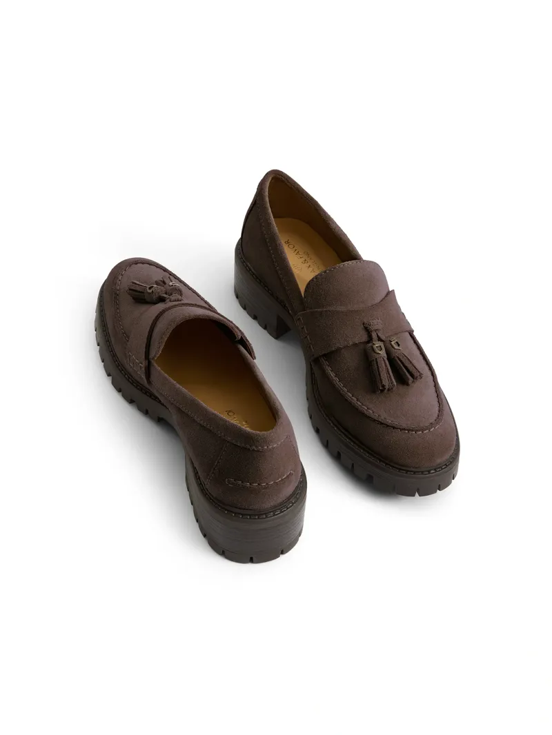 Fairfax and Favor Putney Loafer in Chocolate Suede-3