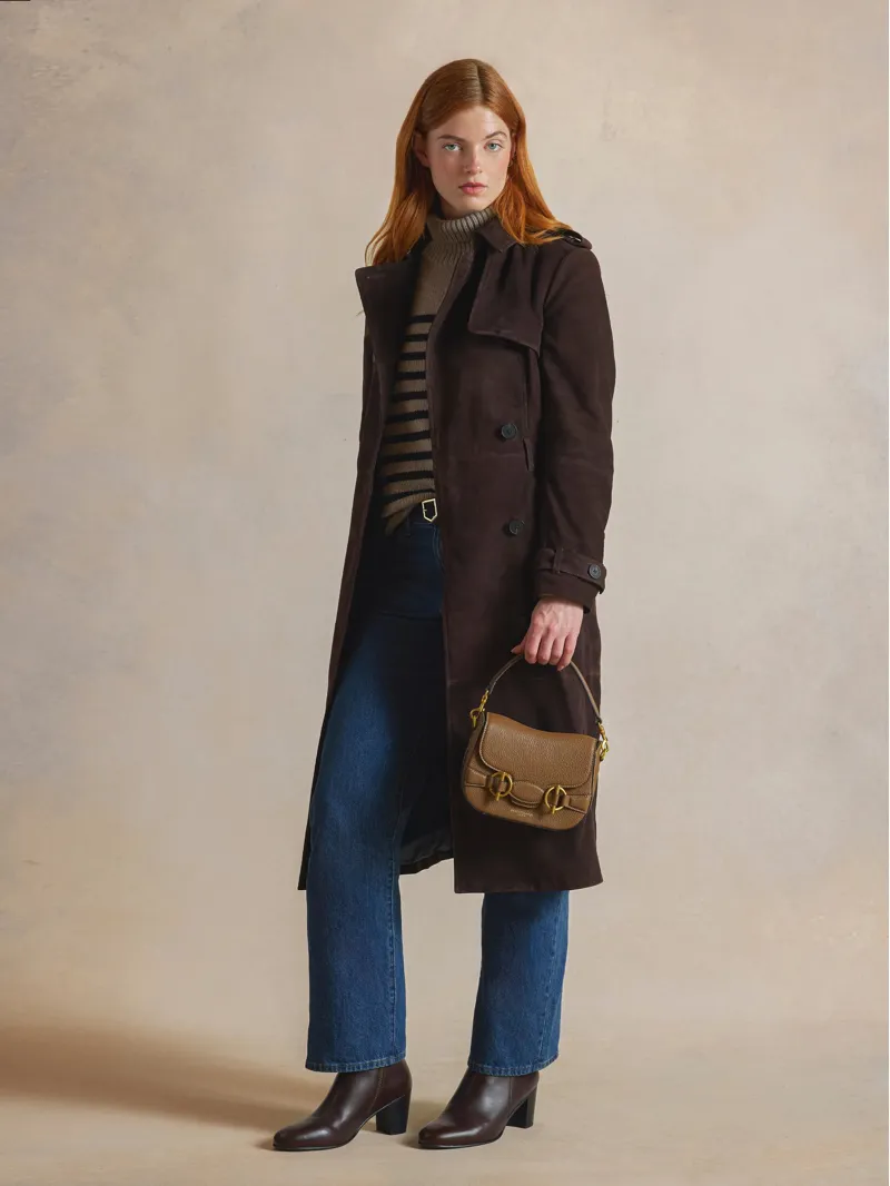 Fairfax and Favor Connie Top Handle Handbag in Tan Leather-6