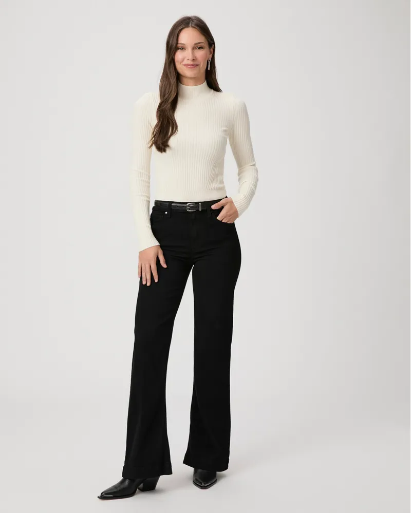 Paige Leenah 32inch Wide Leg Jean Black Shadow