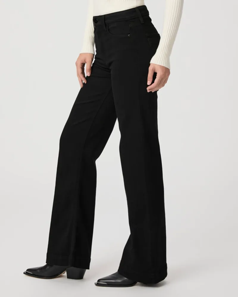 Paige Leenah 32inch Wide Leg Jean Black Shadow-2