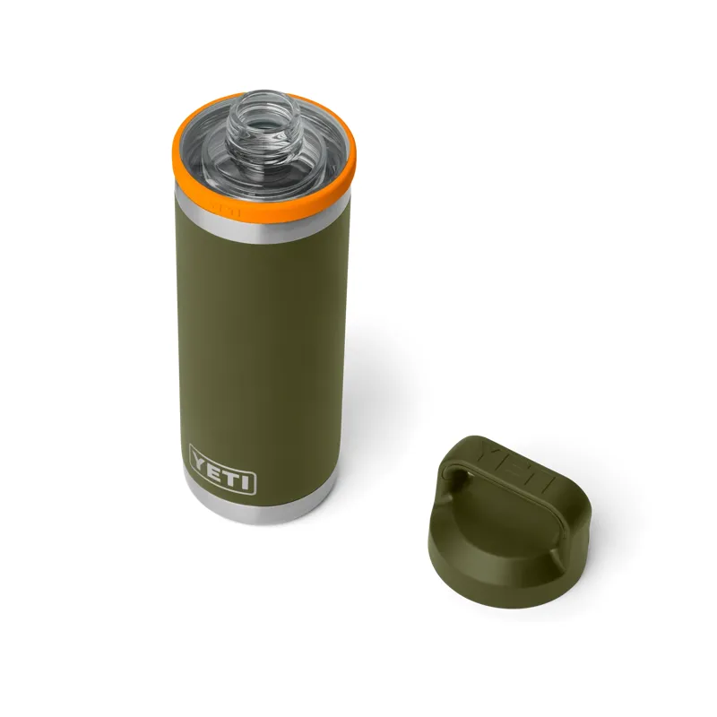 Yeti Rambler 18oz Bottle Chug in Olive/King Crab Orange-1