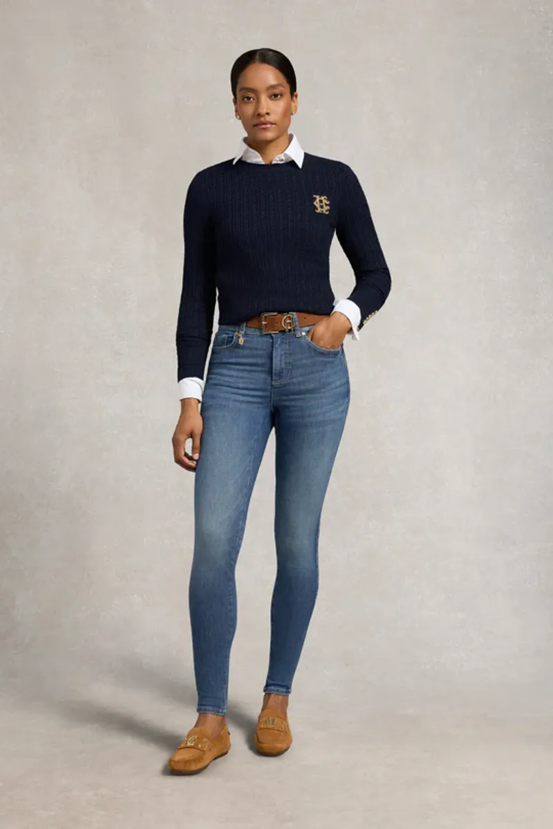 Holland Cooper Contour Skinny Jeans in Aged Indigo-2