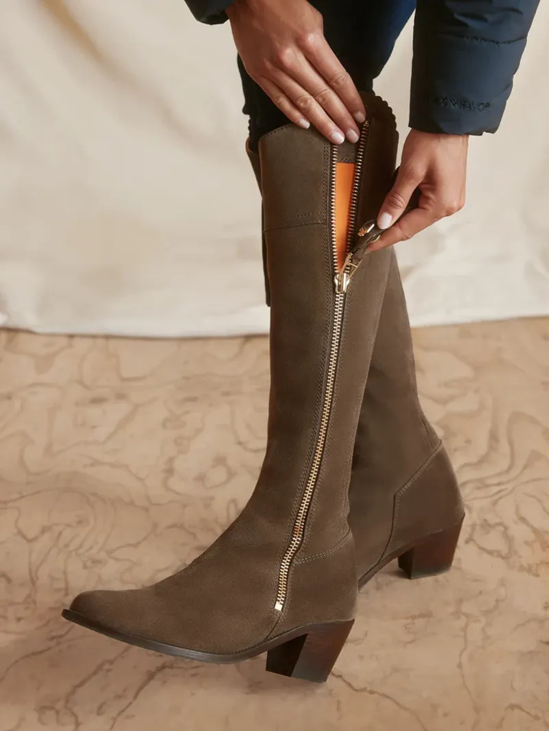 Fairfax and Favor Heeled Regina Fog Suede-2