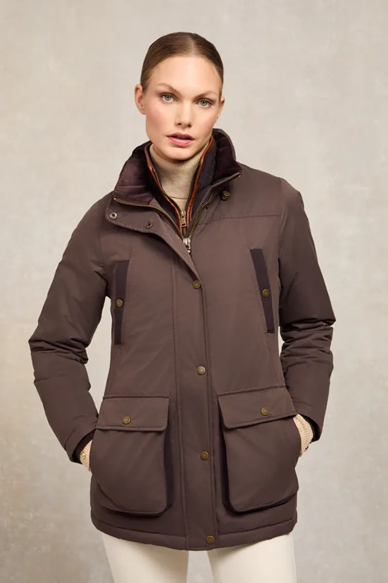 Holland Cooper Stamford Country Coat Chocolate-5
