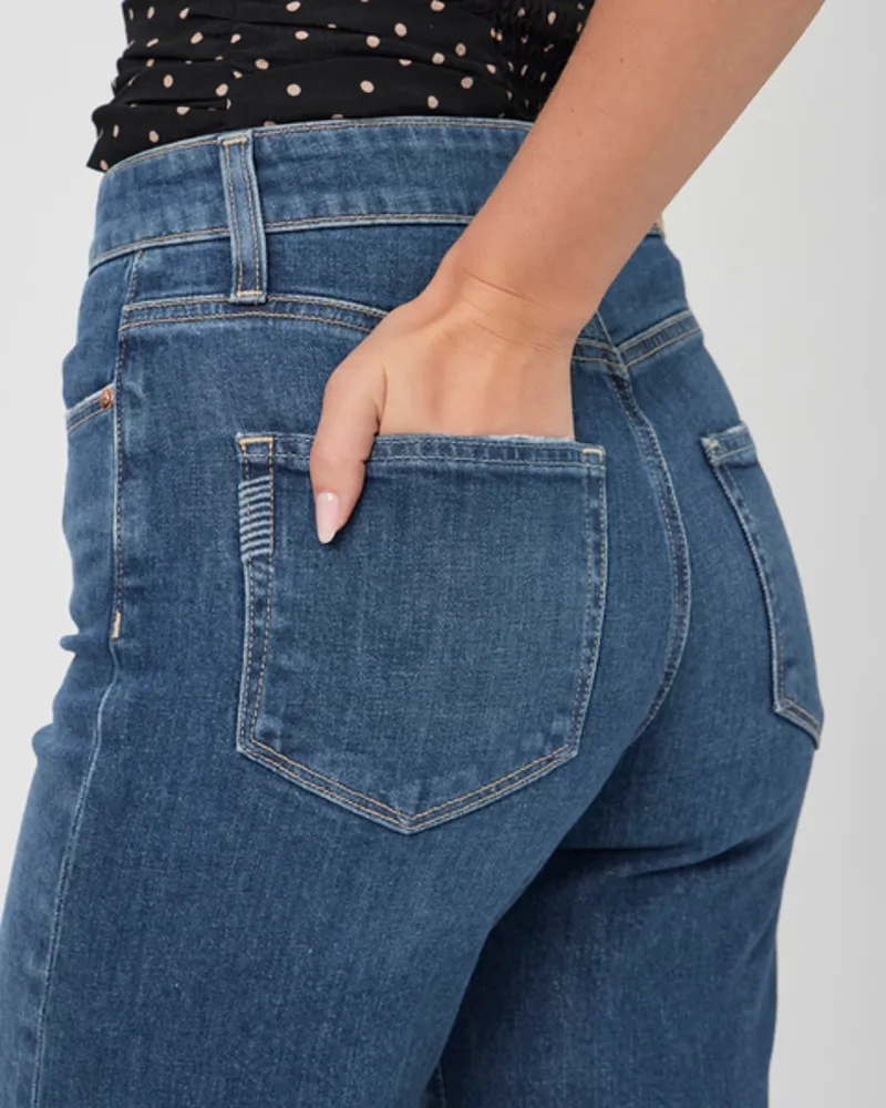 Paige Anessa 31inch Wide Leg Jean Raw Hem Ancient-4
