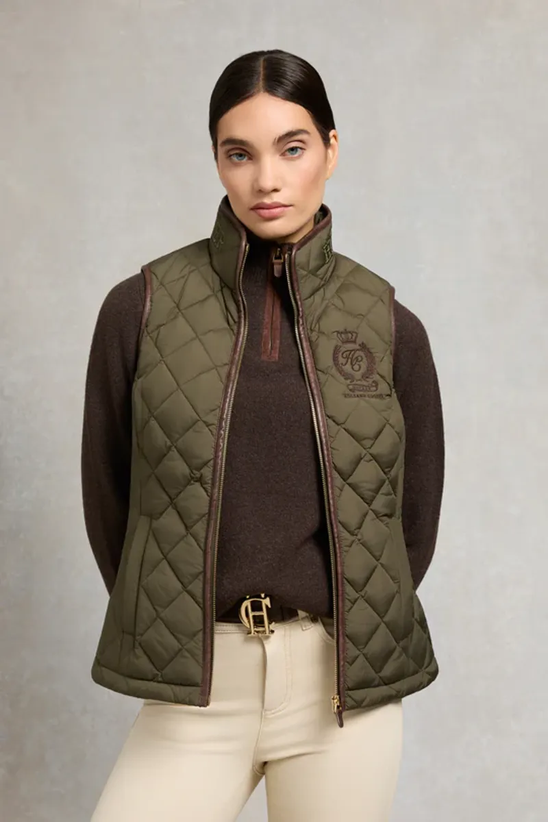 Holland Cooper Lightweight Country Gilet Khaki-4
