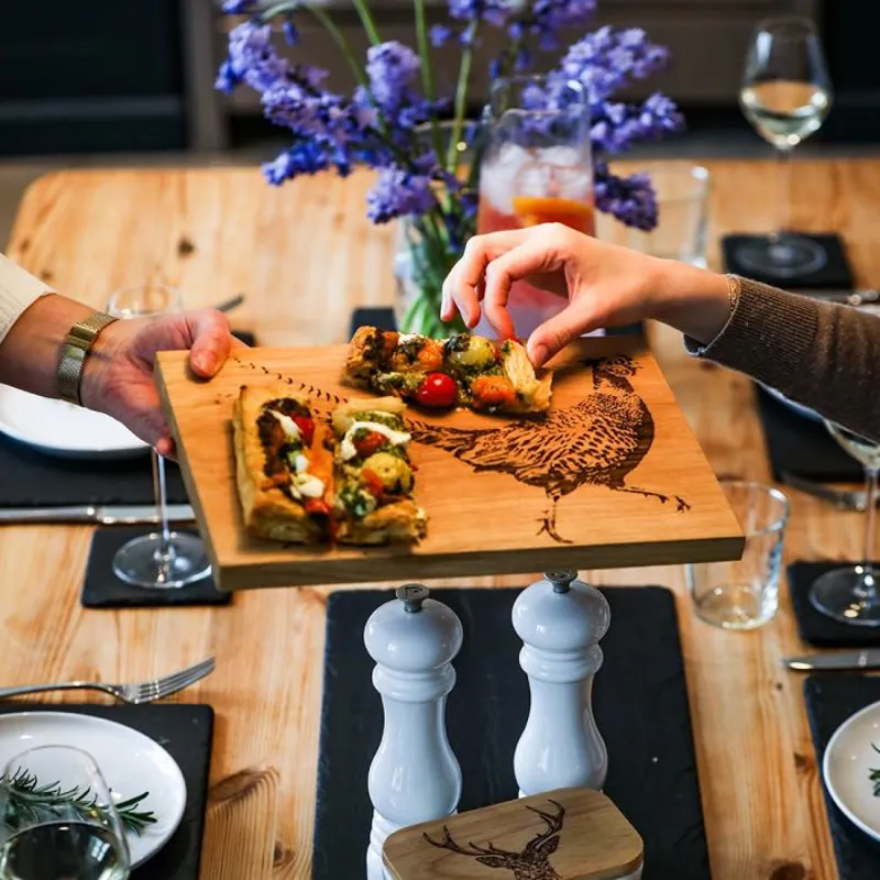 Scottish Made Pheasant Oak Serving Board-2