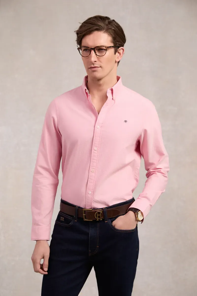 Holland Cooper Men's Classic Oxford Shirt Soft Pink-1