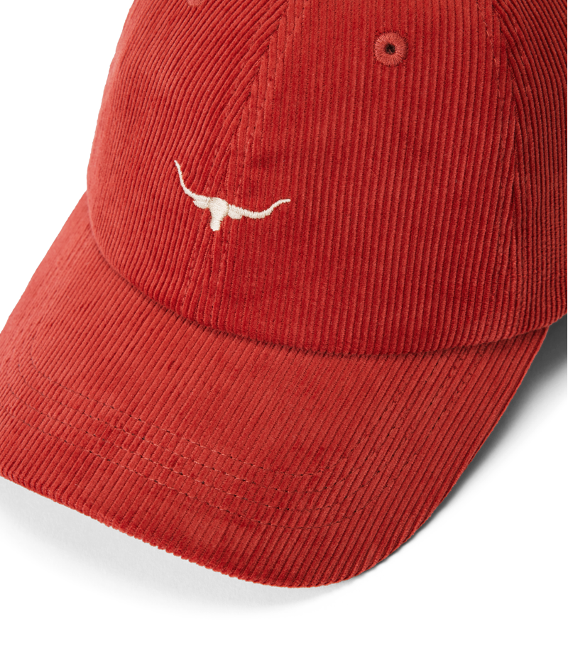 RM Williams Mini Longhorn Cord Cap Crimson-4