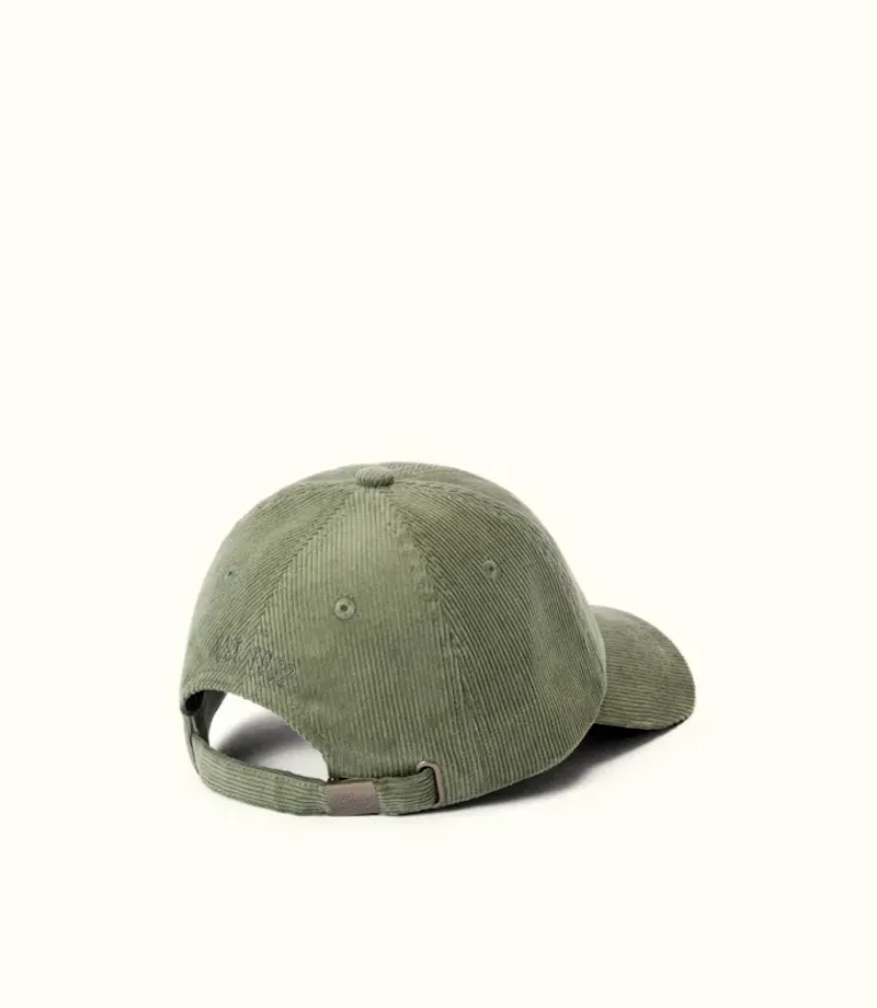 RM Williams Mini Longhorn Cord Cap Moss-2