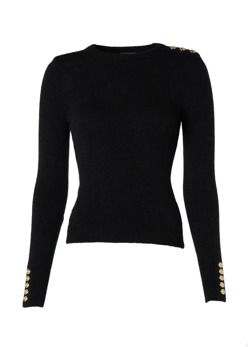 Holland Cooper Amy Crew Neck Knit Black