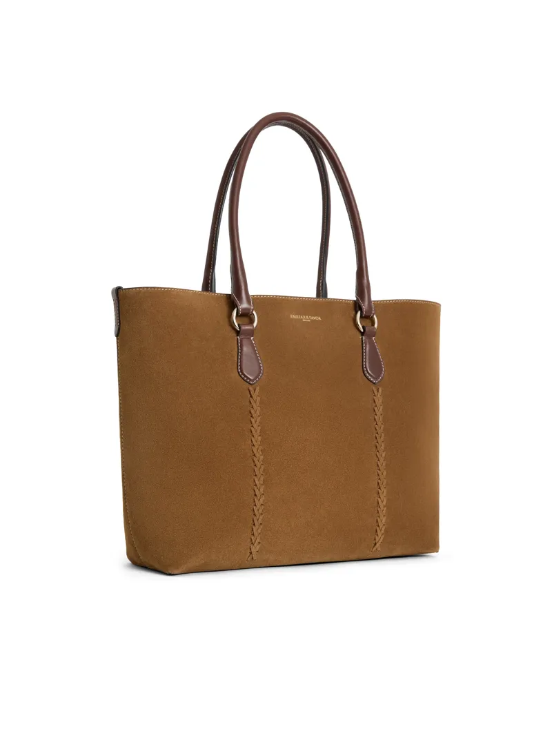 Fairfax and Favor Seville Tote Tan Suede