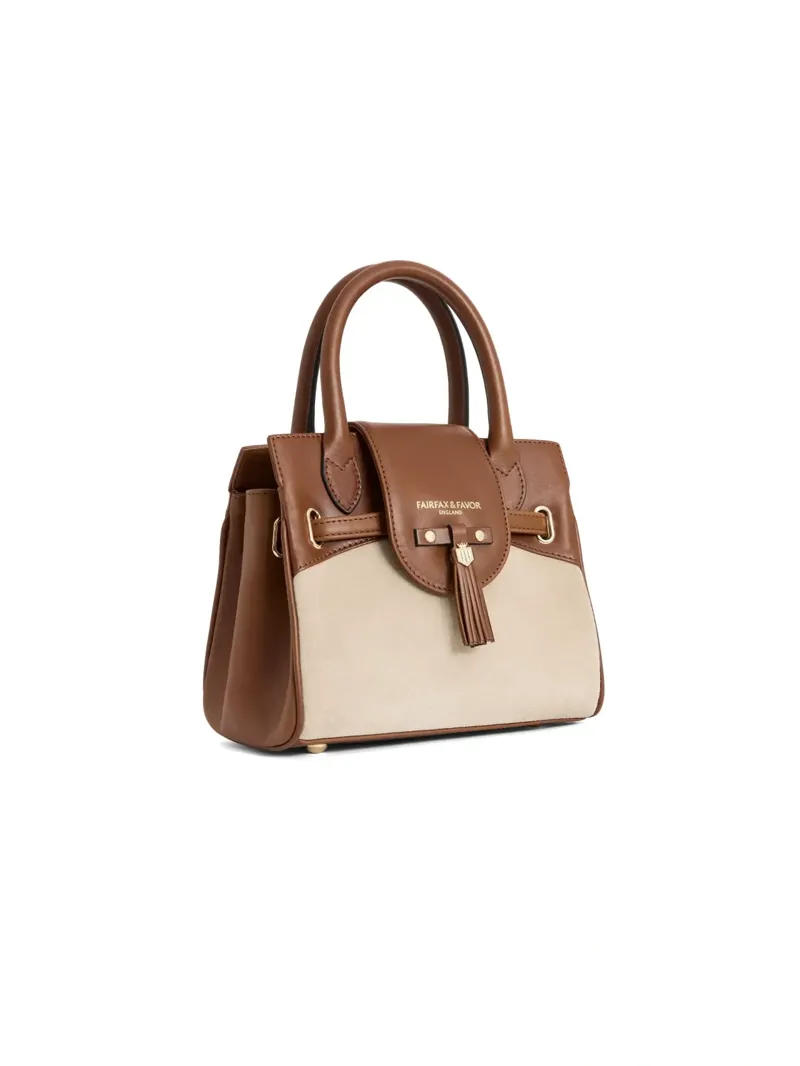 Fairfax and Favor Mini Windsor Handbag in Tan/Stone Leather-1