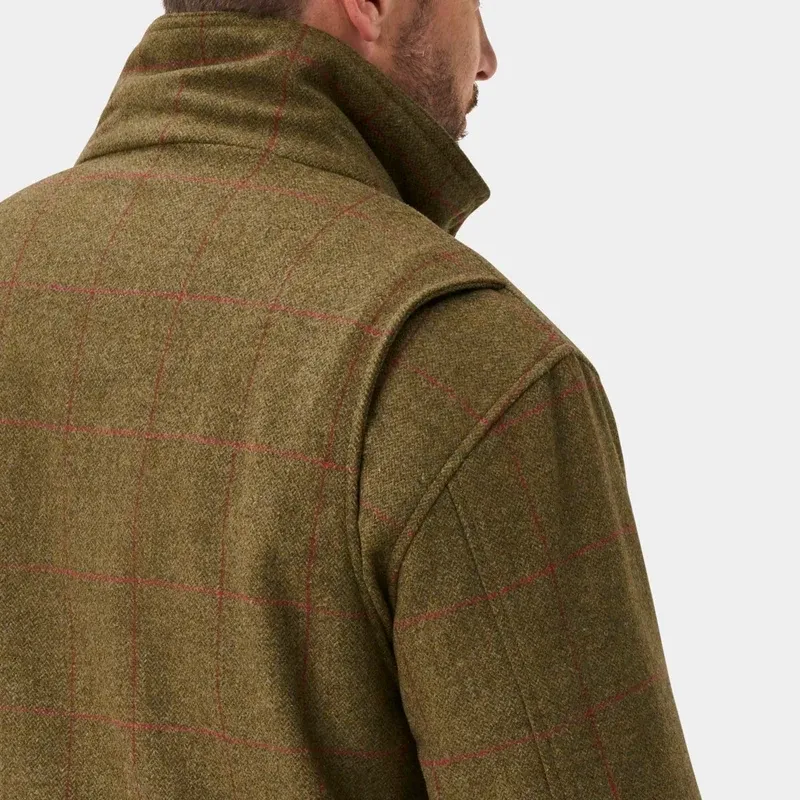 Alan Paine Combrook Men's Tweed Waterproof Shooting Field Coat in Mariner-9