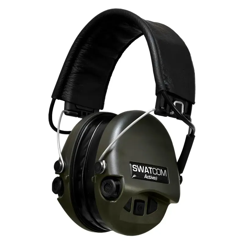 SWATCOM Active 8 Electronic Ear Defenders - Green