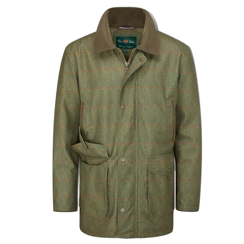 Alan Paine Men's Didsmere Technical Tweed Coat Olive